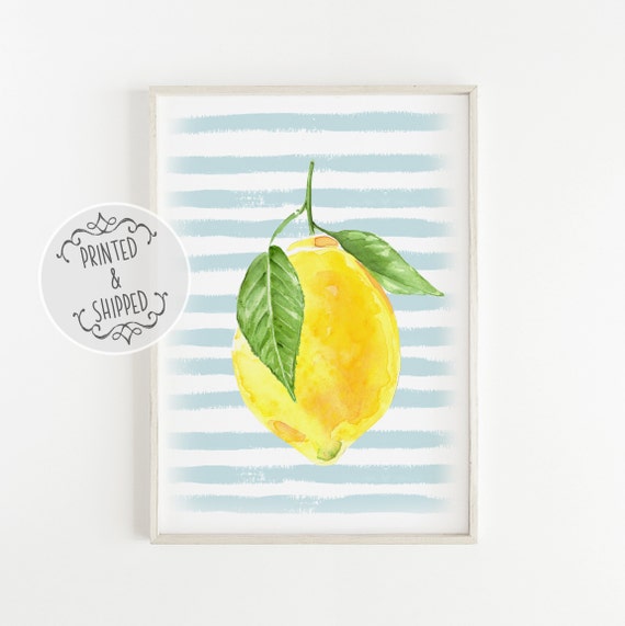 Lemon Print | Lemon Wall Art | Wall Decor | Kitchen Print | Fruit Print | Home Decor | Modern Wall Art