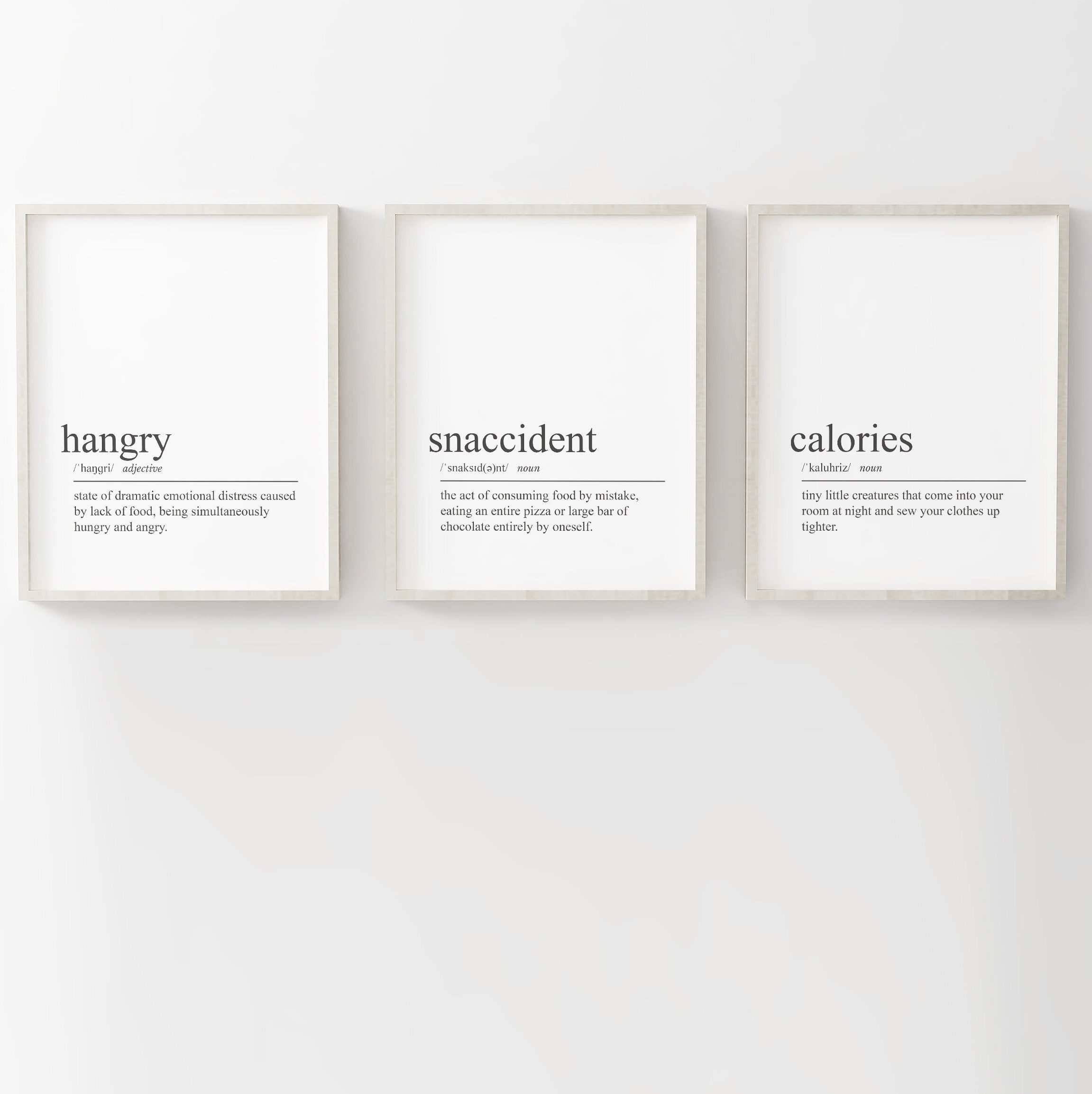 Hangry Definition Wall Art,Wood Framed Black Funny Kitchen Decor,11.7 –  ParisLoftHome