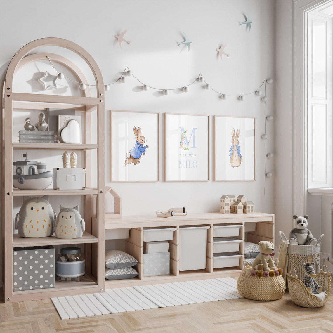 Peter Rabbit Nursery Prints | Baby Name Print | Peter Rabbit Nursery ...