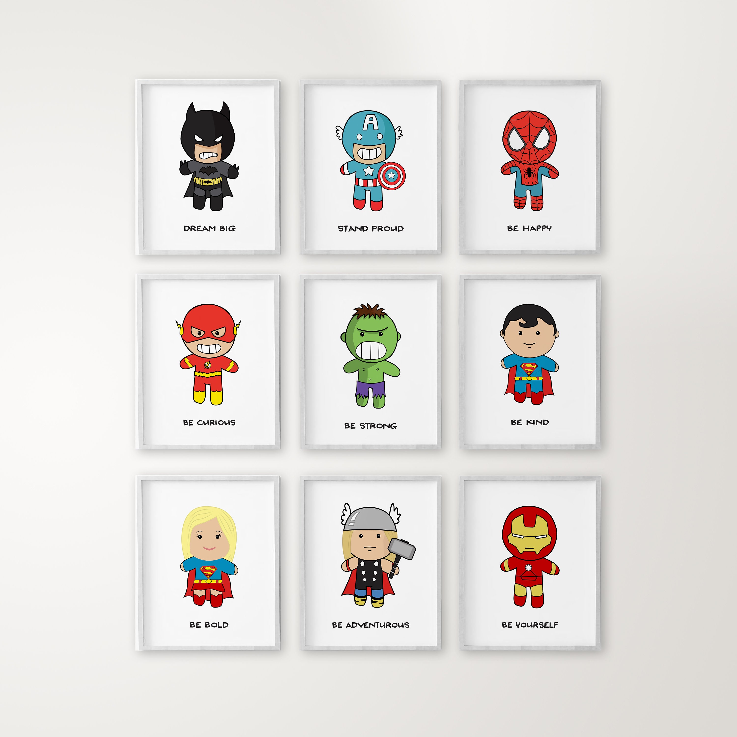 Superhero Nursery Prints | Nursery Superhero Art | Superhero Nursery ...