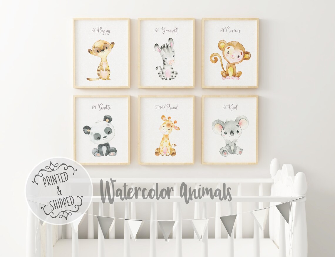 Safari Animals Nursery Prints Nursery Animals Art Jungle Etsy UK
