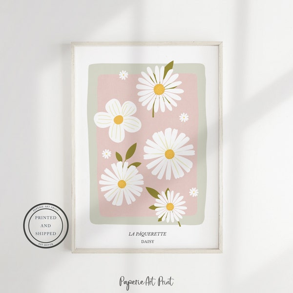 Daisy Print | Flower Wall Art | Wall Decor | Botanical Print | Daisy Print | Home Decor | Daisy Wall Art