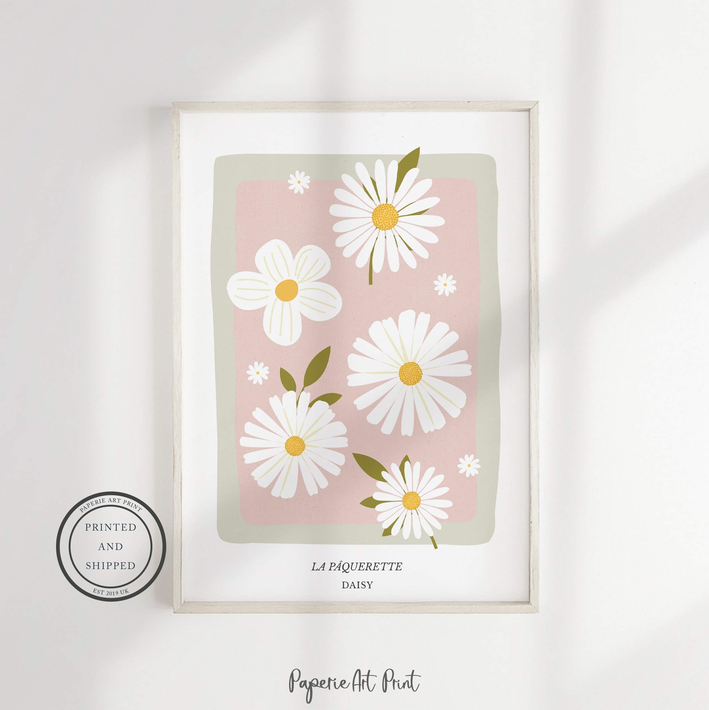 Daisy Print Flower Wall Art Wall Decor Botanical Print Daisy Print Home Decor Daisy Wall Art Etsy Canada