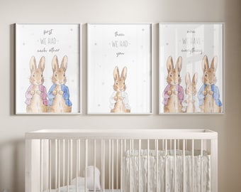 Peter Rabbit Nursery Prints – First we had each other - Baby Room Decor - Printable