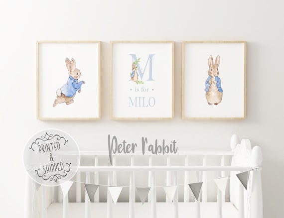 Peter Rabbit Nursery Prints Baby Name 