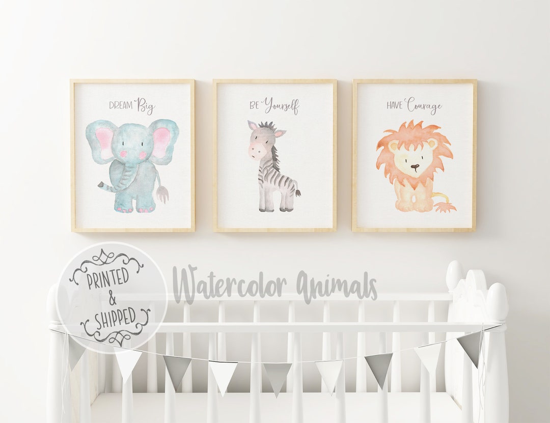 Safari Animals Nursery Prints | Nursery Animals Art | Jungle Nursery ...