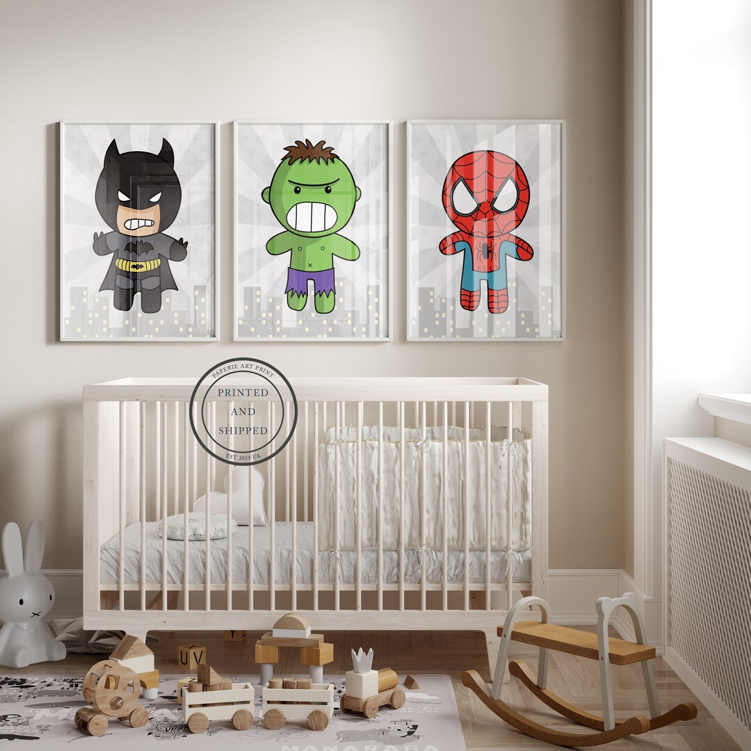 Superhero Nursery Prints | Nursery Superhero Art | Superhero Nursery ...