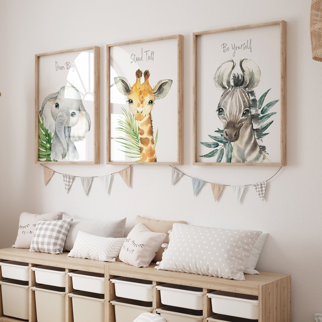 Animals Nursery Prints | Nursery Animals Art | Woodland Nursery Decor ...