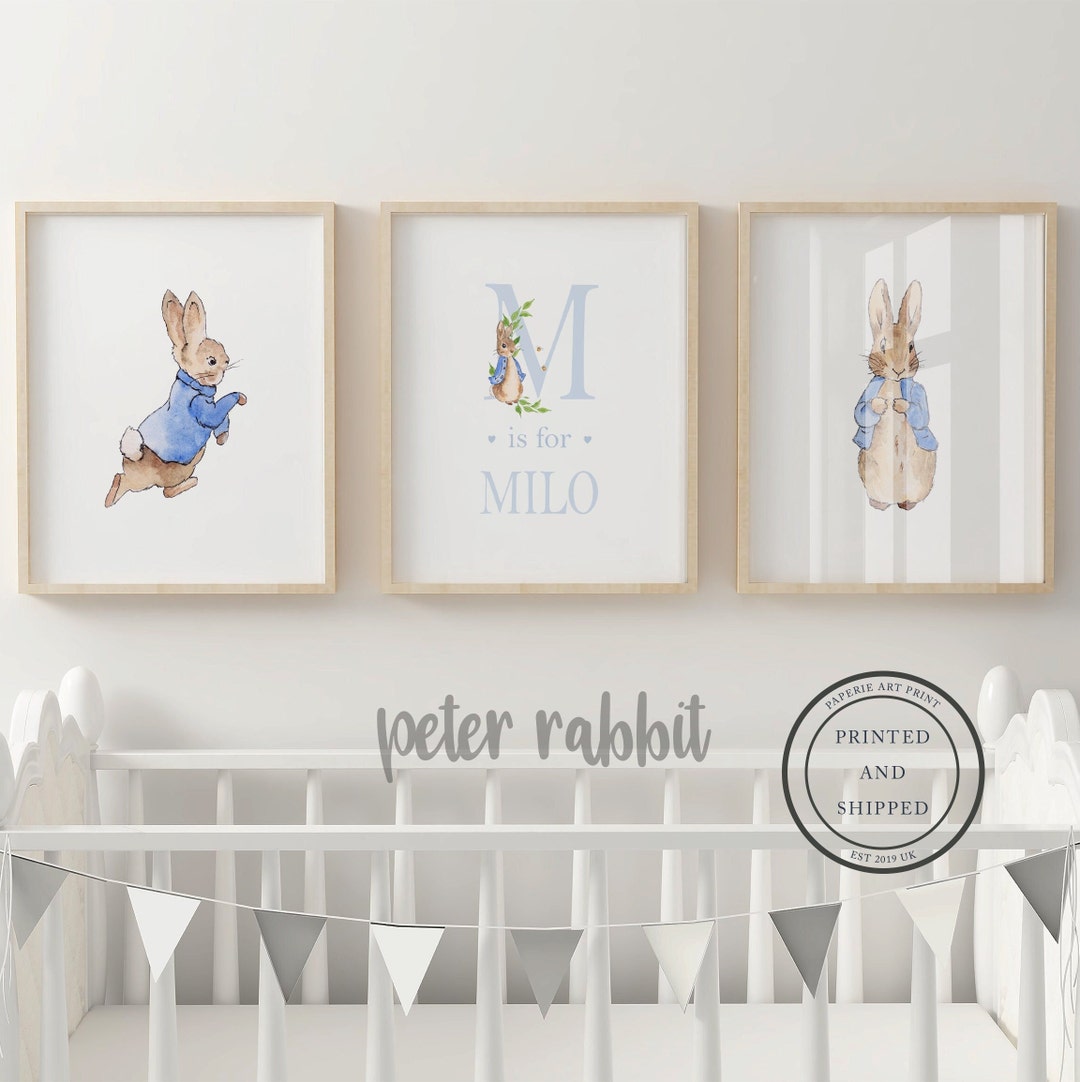 Peter Rabbit Nursery Prints | Baby Name Print | Peter Rabbit Nursery ...