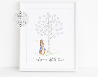 Peter Rabbit Fingerprint Guest Book | Peter Rabbit Baby Shower | Alternative Guest Book | Baby Shower Fingerprint Tree