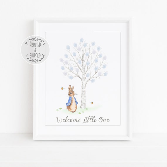 SCRAPBOOK MEMORY ALBUM PERSONALISED PETER RABBIT BABY SHOWER GUEST BOOK