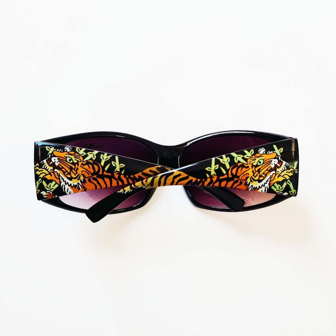Vintage Y2K UNISEX Oversized Tinted Brown Ed Hardy Sunglasses / Ed