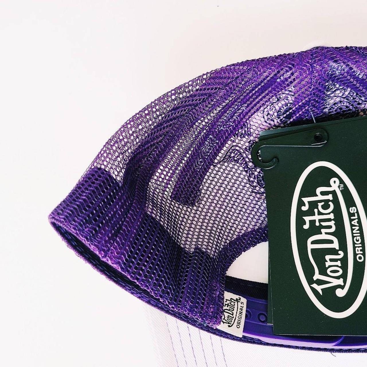 Von Dutch All Over Graffiti Trucker Hat in a rare Purple/Black&White colorwayNWT Vintage Brand New Purple / White Camo Von Dutch Cap / Von  main image 4
