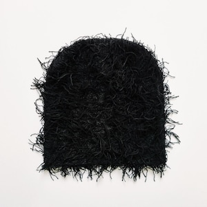 Vintage Brand New Y2K Black & White Abstract Graphic Beanie Hat