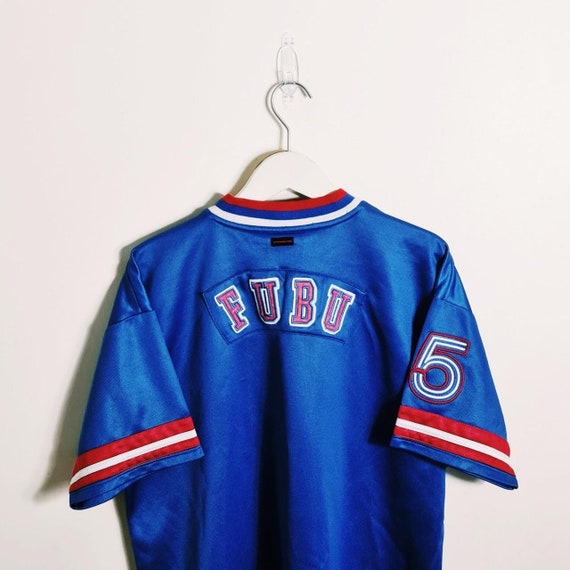 Vintage Y2K 90s 2000s Rare Blue Fubu Jersey. Fubu NYC New York