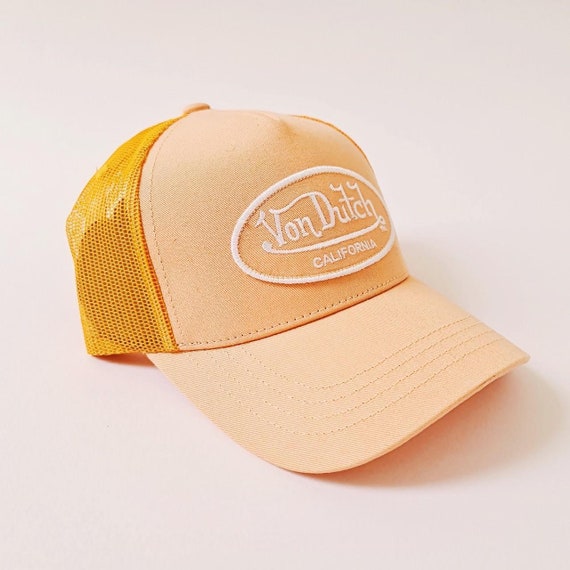 帽子 von dutch logo design orange cap Von Dutch LOF B12 Orange Adjustable Trucker Hat: Caphunters.com
