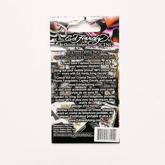 Deadstock Brand New Y2K Ed Hardy Koi Fish Diamanté Sticker