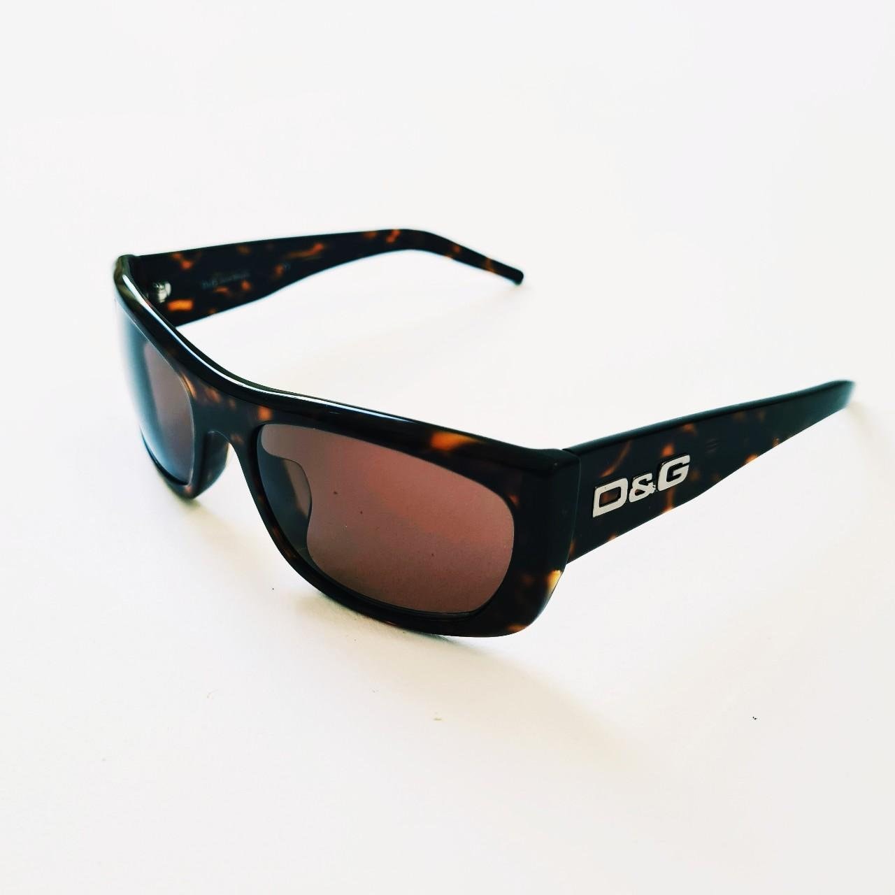 Vintage 2000s Y2K Genuine Unisex Brown Tinted D&G Sunglasses