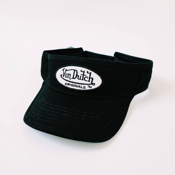 Vintage Brand New Black Von Dutch Cap / Von Dutch Visor Cap / Von Dutch  Hat. Deadstock New With Tags 