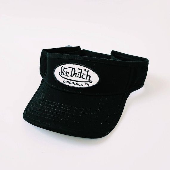 Vintage Brand New Black Von Dutch Cap / Von Dutch Visor Cap / Von Dutch  Hat. Deadstock New With Tags 