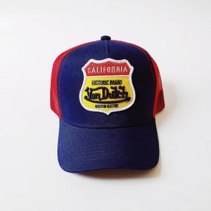 vintage navy and red Von Dutch cap / Von Dutch Cap / Von Dutch trucker cap