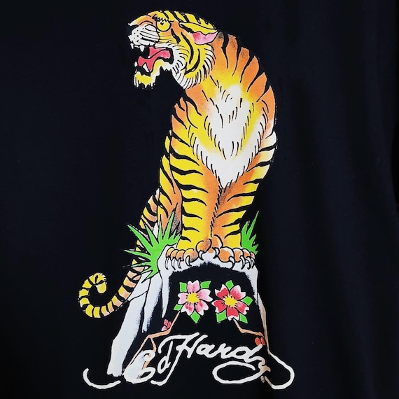 Vintage Deadstock Brand New Adults Mens Black Ed Hardy Tiger T Shirt / Ed Hardy Tee / Ed Hardy Shirt / Sizes Available