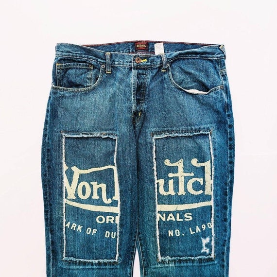 Vintage Y2K Blue Denim Von Dutch Jeans Deadstock … - image 2