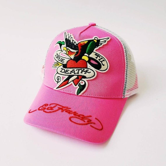 ED HARDY エドハーディー ヴィンテージ レア ピンク キャップ ヴィンテージ ピンク エド ハーディー キャップ / エド