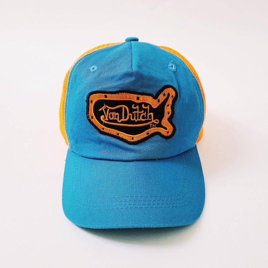Vintage Light Blue and Orange Von Dutch Cap / Von Dutch Hat / - Etsy