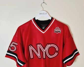 Vintage Y2K 90s 2000s Rare Red Fubu Jersey. Fubu NYC New York City