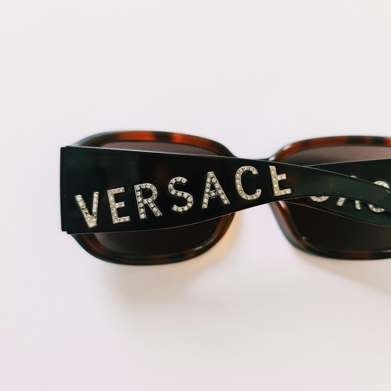 小物 Gianni Versace sunglasses logo y2k brown Vintage 2000s Y2K Genuine Brown Tinted Oversized Versace