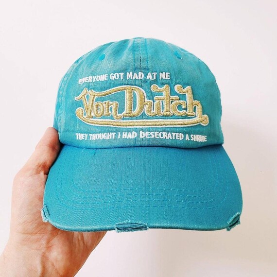 Vintage Light Blue Von Dutch Cap / Von 