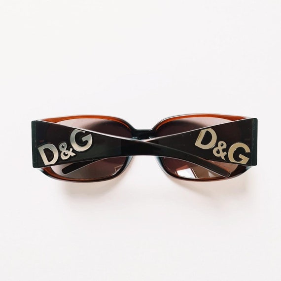 Vintage 2000s Y2K Genuine Unisex Brown Tinted D G Sunglasses Oversize Dolce Gabbana Sunglasses. Wrap Around Sunglasses Shield Sunglasses Etsy