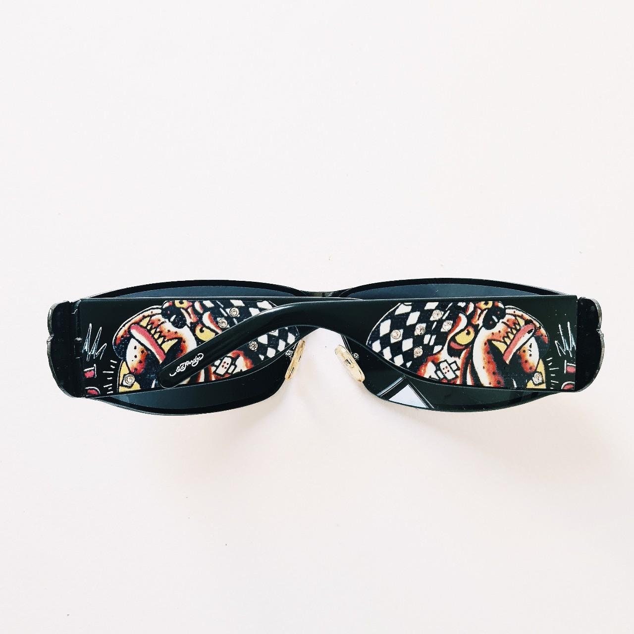 Rare ed Hardy Bulldog Sunglasses Cas with matching glasses Ed Hardy Eyeglass Cases & Storage Sunglasses for sale | eBay main image 2