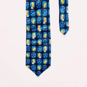 Vintage Deadstock Y2K The Simpsons Tie / Bart Homer Simpson Tie / Vintage The Simpsons Neck Tie