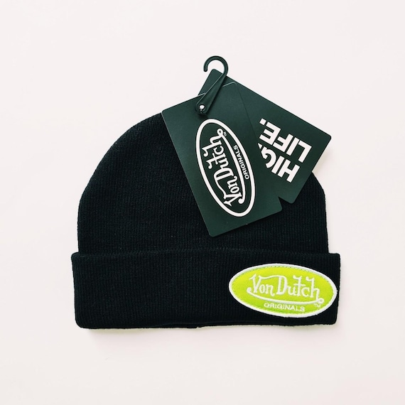 Vintage Y2K Unisex Adults Black Deadstock Von Dutch Beanie  display picture 3