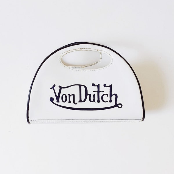 Vintage Mini weiß VON DUTCH Tasche / Von niederländische Handtasche