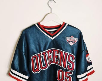 Vintage Y2K 90s 2000s Rare Blue and Grey Fubu Jersey. Fubu