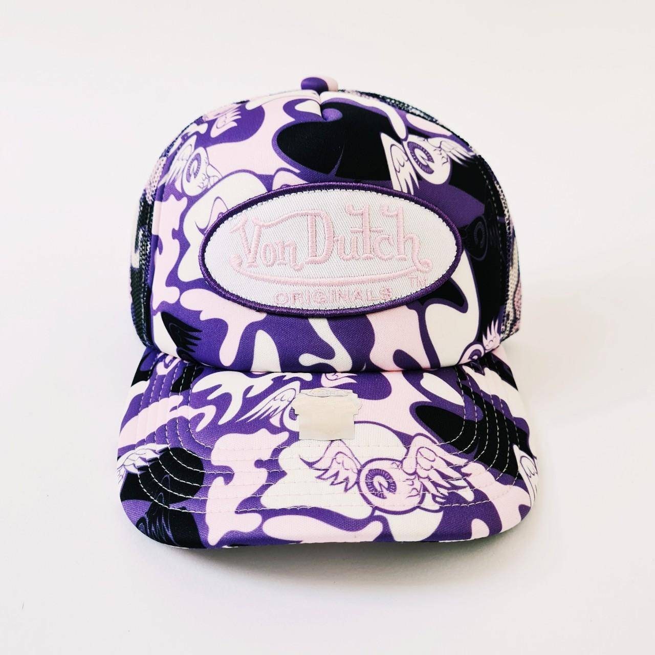 von dutch purple camo design cap 帽子 Vintage Brand New Purple / White Camo Von Dutch Cap / Von
