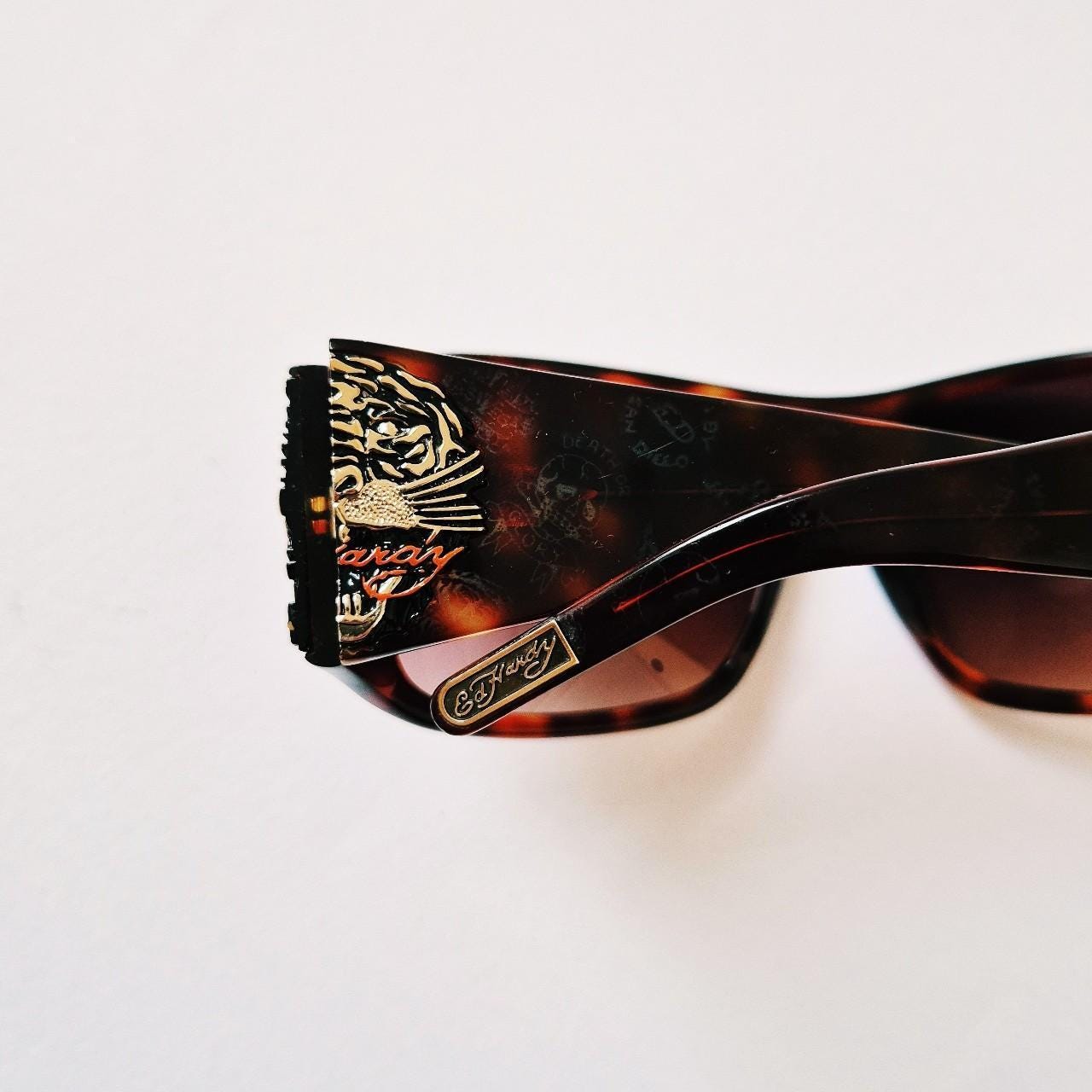 NWT ED HARDY Black Gold Multicolor Classic Tiger Unisex Sunglasses Ed Hardy Men main image 4