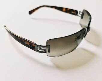 Emporio Armani 202 S 706, Vintage 2000's Rimless Wrap Shield