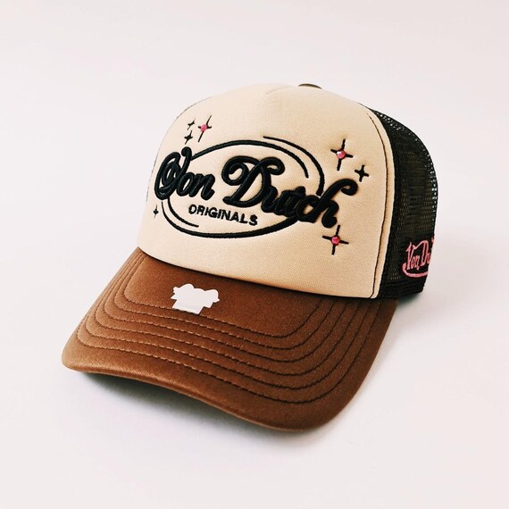 Vintage Beige and Brown Von Dutch Cap / Von Dutch Cap / Von  display picture 3