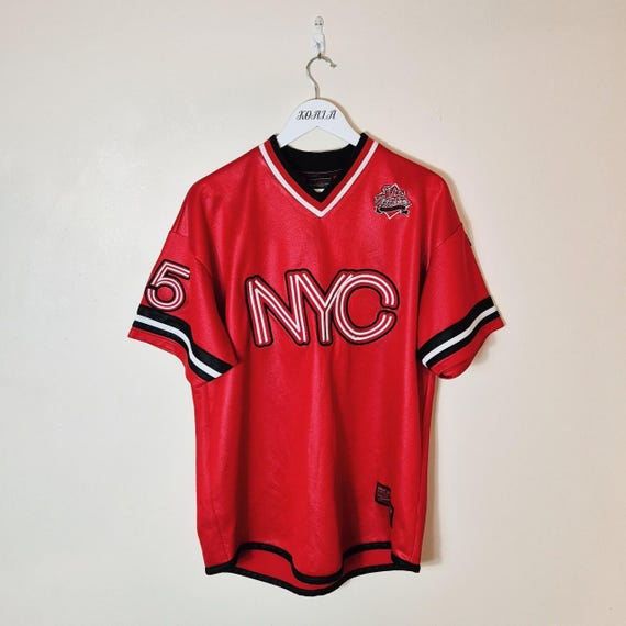 Vintage Y2K 90s 2000s Rare Red Fubu Jersey. Fubu NYC New York City