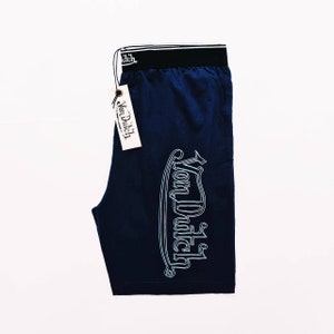 Vintage Navy Von Dutch Shorts / Von Dutch Pants / Lounge Shorts / Summer. Von Dutch Logo Print. Sizes Available