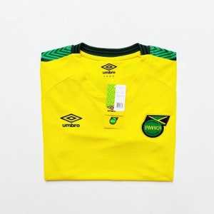 Official Jamaica Football shirt / Football jersey. 2021-22 Jamaica Home Shirt. Reggae Boyz. Soccer Shirt / Soccer Jersey