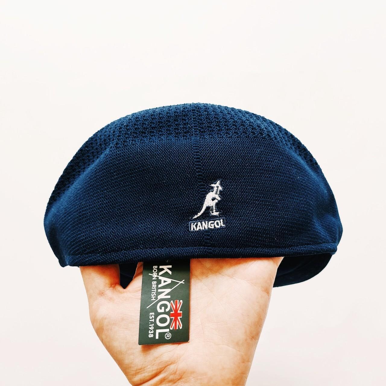 Casquette Béret Vintage Kingform Cap Co - Taille M, Noir Laine Et Cuir, Années 2000