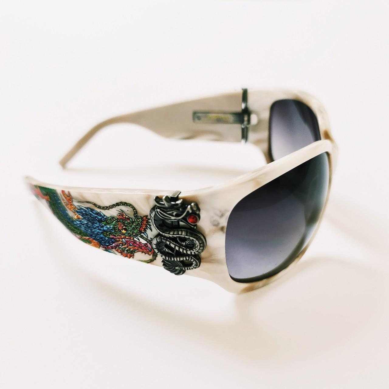 Vintage Y2K UNISEX Oversized Ed Hardy Sunglasses / Ed Hardy