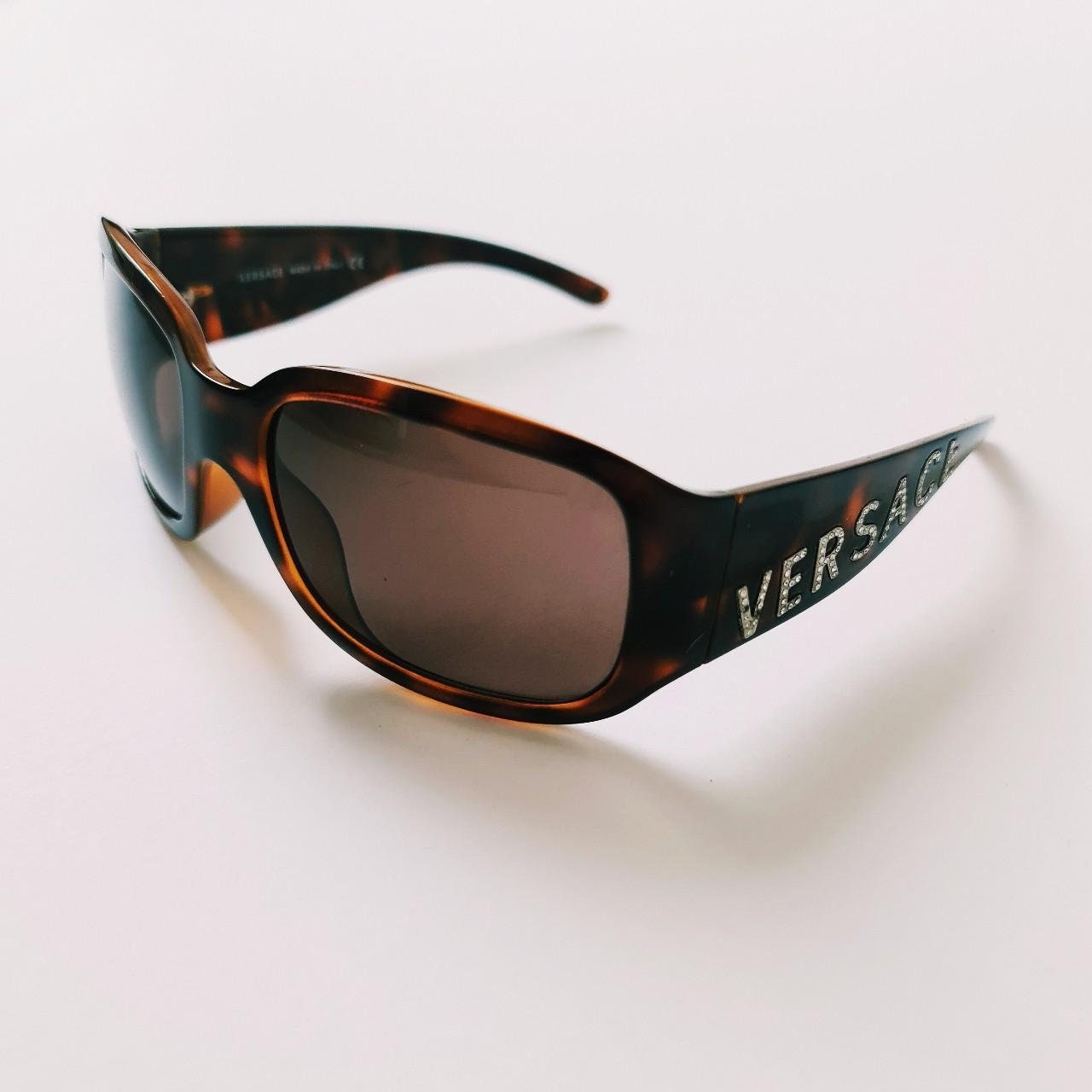 Vintage 2000s Y2K Genuine Brown Tinted Oversized Versace