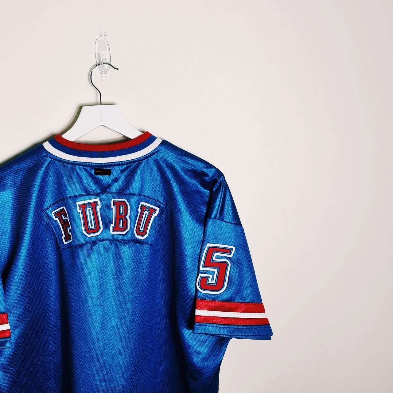 90s FUBU ゲームシャツ　アメフト　　Y2K レア　ヴィンテージ Vintage 90s Y2K FUBU Sport Football Jersey Size XL | Depop
