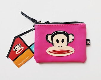 Brand New Vintage Y2K Pink Paul Frank Purse / Paul Frank Coin Purse. Paul Frank Monkey